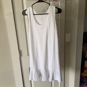 Tail Activewear Womens XL Coletta Racerback Dress White UPF 50 Pleated Tennis